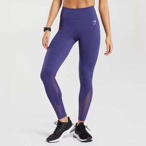 Gymshark Deep Purple Sport Running Mesh Leggings
